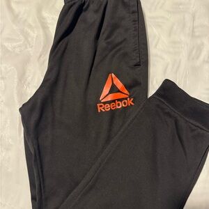 Reebok Black Joggers with Red Logo